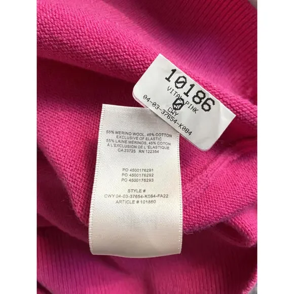 WILFRED S Small Hot Pink Pullover Knit Sweater Dress Tunic Women's Chic Wool - Picture 7 of 9